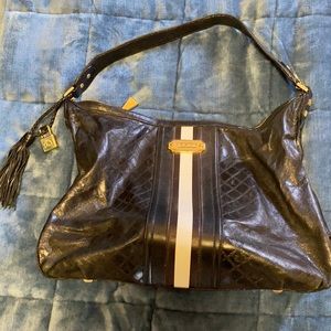 Black leather LAMB bag